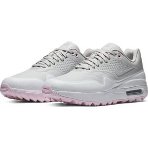 Nike Air Max 1 Golf Vast Grey White Pink Foam, Women’s White Tennis Shoes